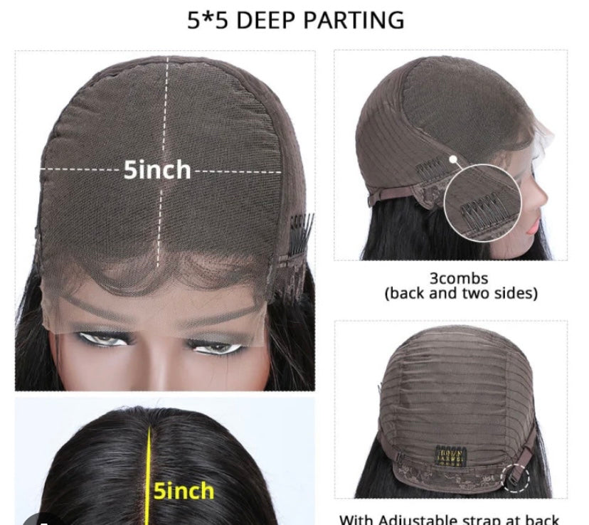 Divine virgin 5*5 HD CLOSURE