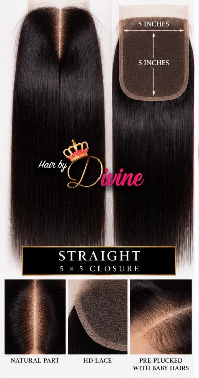 Divine virgin 5*5 HD CLOSURE